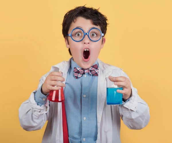 Easy homemade mad scientist Halloween costume for kids