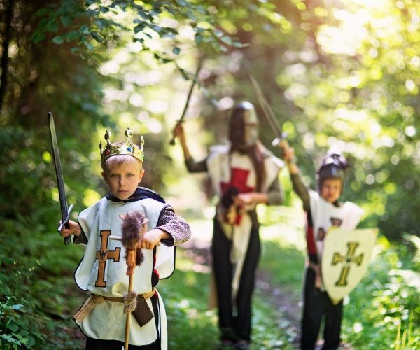 Easy homemade knight Halloween costume for kids