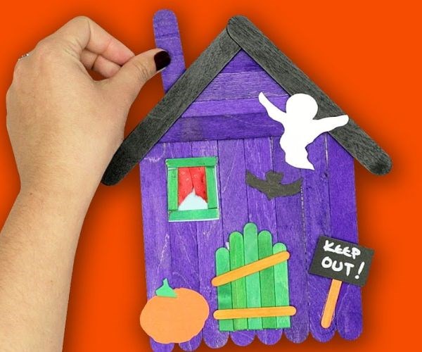 Lolly pop stick Halloween craft