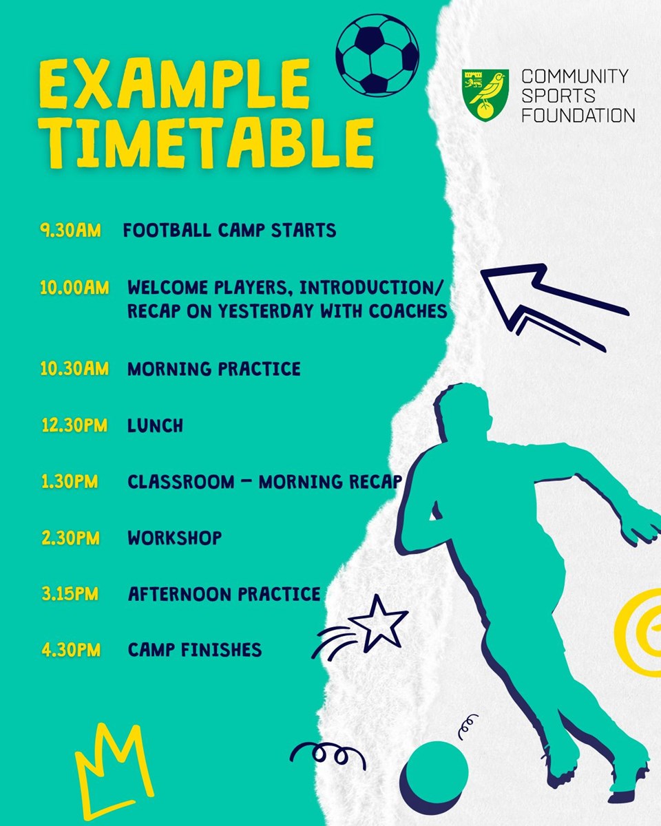 Norwich City CSF example timetable at Barracudas